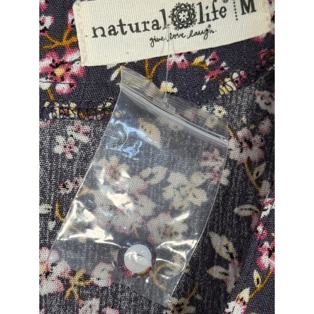 Natural Life New Evangeline Tiered Maxi Dress Purple Floral Boho Cottagecore M - Picture 5 of 6